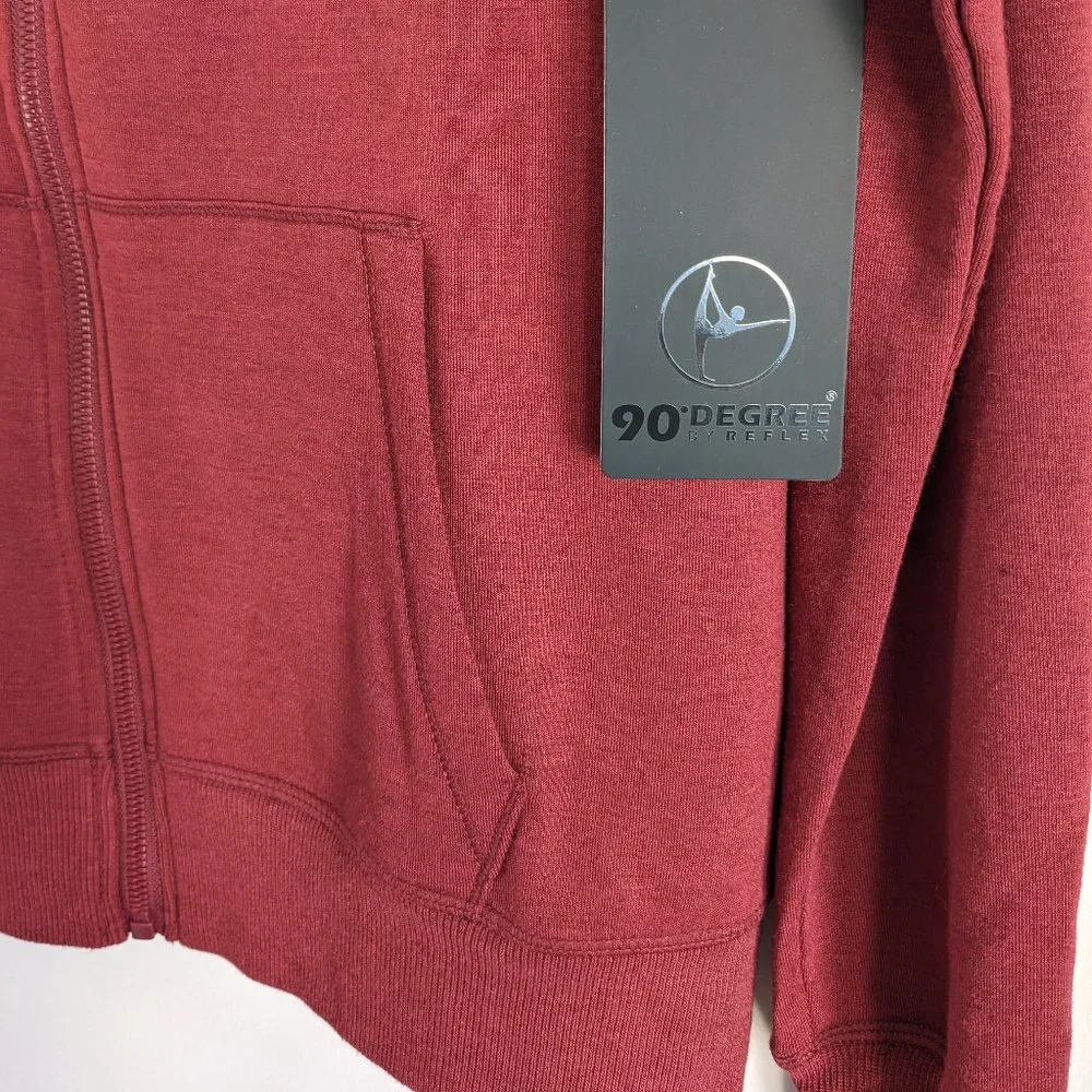 90 Degree by Reflex super soft and flexible burgundy hoodie Small - Picture 4 of 7